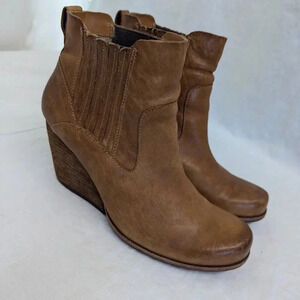 Korkease Chandra brown leather bootie, women's size 9.5